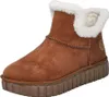A single brown winter boot with white fur lining is shown against a white background. Anteprima dell’immagine prodotto
