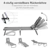 Outsunny Sonnenliege klappbar Gartenliege mit Kopfkissen, Produktbild-Vorschau 3