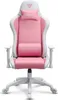 A pink and white gaming chair is shown from the front. Produktbild-Vorschau