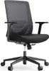 A black office chair is shown from a front-side angle against a white background. Produktbild-Vorschau