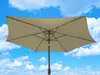 A rectangular umbrella is shown against a blue sky with white clouds. Produktbild-Vorschau