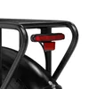 A close-up view of the rear fender and taillight assembly of a black electric bicycle. Produktbild-Vorschau