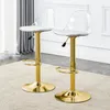 Set di 2 sgabelli da bar oro e trasparenti, regolabili in Anteprima dell’immagine prodotto 2