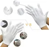 24 STK Wei?e Baumwollhandschuhe, Ultra Stretch Handschuhe Produktbild-Vorschau 2
