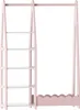 A pink and white children's coat rack with shelves. Náhled obrázku produktu