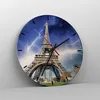 Wanduhr - Rund - Glasuhr - Eiffle Paris Turm - 30x30cm - Produktbild-Vorschau 4