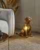 BELIANI Tischlampe Gold Kunstharz Hund Tierform Glamouröser Produktbild-Vorschau 2