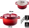 KADAX Gusseisentopf 4,5 Liter, Ø 23 cm, Schmortopf aus Produktbild-Vorschau 2