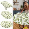 Tischdecke 120x120cm Rund Grün abwaschbar Baumwolloptik Produktbild-Vorschau 6