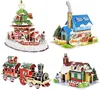 4pcs Puzzles 3D Noël Mignon Modèle papier Hiver Puzzle Voir les images du produit 1