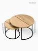 holz4home® Couchtisch 2er-Set MDF Sonoma Eiche I Runder Produktbild-Vorschau 7
