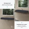 doporro Vasque à Poser Gris Noir Mat avec Bonde Lavabo de Voir les images du produit 6