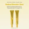 Two tubes of Arencia Retinal Booster Shot serum against a light yellow background, with promotional text. Voir les images du produit