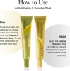 Instructions on how to use two skincare products, one for day and one for night. Voir les images du produit