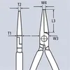 Diagram of pliers with dimensions labeled. Anteprima dell’immagine prodotto
