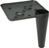 4er Set Schwarze Metallmöbelbeine - 10 cm Höhe, Matt Produktbild-Vorschau 3