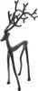 A matte black metal deer figurine. Produktbild-Vorschau