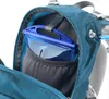 Close-up view of the inside of a backpack, showing a water bladder and its tube. Náhled obrázku produktu