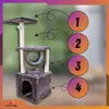 A cat tree with numbered callouts pointing to different features. Náhľad obrázku produktu