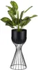 HowHomely | Blumenständer - Metall - Höhe 46 cm - Schwarz - Produktbild-Vorschau 1
