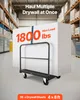 A large stack of drywall sheets on a black cart in a warehouse. Anteprima dell’immagine prodotto