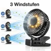 USB-Ventilator, 12000mAh wiederaufladbarer Tischventilator, Produktbild-Vorschau 3
