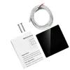 A digital thermostat, instruction manual, cable, and screws are laid out on a white background. Náhled obrázku produktu