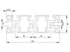 Länge 1080mm - Aluminiumprofil 40x120L I-Typ Nut 8 Produktbild-Vorschau 2