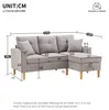 Merax Ecksofa, L-Form Sofa mit Bettkasten, Getränkehalter, Produktbild-Vorschau 6