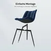 An exploded view of a chair, showing the seat and the base being assembled. Produktbild-Vorschau
