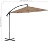 vidaXL Ampelschirm mit Stahl-Mast 300 cm Taupe Produktbild-Vorschau 6