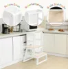 Baby Vivo Lernturm aus Holz - Mit Tafel in Weiß Produktbild-Vorschau 6