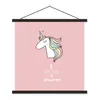 MuchoWow® Textilposter Einhorn - Zitate - Rosa - Ich wurde Produktbild-Vorschau 1