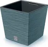 A square blue planter with a textured surface sits on a white background. Náhľad obrázku produktu