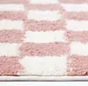 HOMESCAPES Rutschfeste Badematte rosa-weiß mit Produktbild-Vorschau 3
