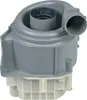 A gray and white dishwasher pump is shown against a white background. Produktbild-Vorschau