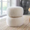Milford pouf bouclé Ø38cm blanc. Voir les images du produit 3