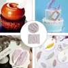 2 Stück Federn Fondant Silikonform Backform Silikonformen Produktbild-Vorschau 3