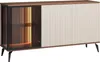 A modern sideboard with a glass door and ribbed panels, displayed against a white background. Anteprima dell’immagine prodotto