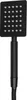 A black shower head with a hose attached, shown against a white background. Náhled obrázku produktu
