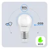 A LUMILED LED light bulb is shown with marketing graphics highlighting its features. Produktbild-Vorschau