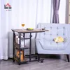 HOMCOM: Mesa auxiliar, mesa de centro con ruedas, Vista previa de la imagen del producto 2
