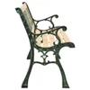 Gartenbank 122 cm Gusseisen und Massivholz Tanne Produktbild-Vorschau 3