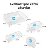 Sada 25 ks organizérov do zásuviek – priehľadné plastové Náhľad obrázku produktu 2
