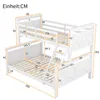 Merax Etagenbett 90x200cm/140x200cm mit Rausfallschutz und Produktbild-Vorschau 4