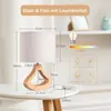 Lampa nocna EDISHINE z drewna, lampa stołowa z żarówką E27, Podgląd zdjęcia produktu 4
