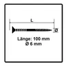 Diagram showing a screw with dimensions and specifications. Anteprima dell’immagine prodotto