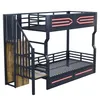 Hochbett 90x200 cm mit LED-Beleuchtung & Treppe, Etagenbett Produktbild-Vorschau 10