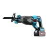 A cordless reciprocating saw with a battery pack attached, shown against a white background. Produktbild-Vorschau