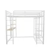 Merax Hochbett 90x200 mit Schreibtisch & Kleiderschrank, Produktbild-Vorschau 7